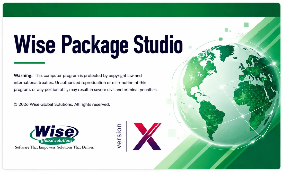 The Wise Package Studio splash screen